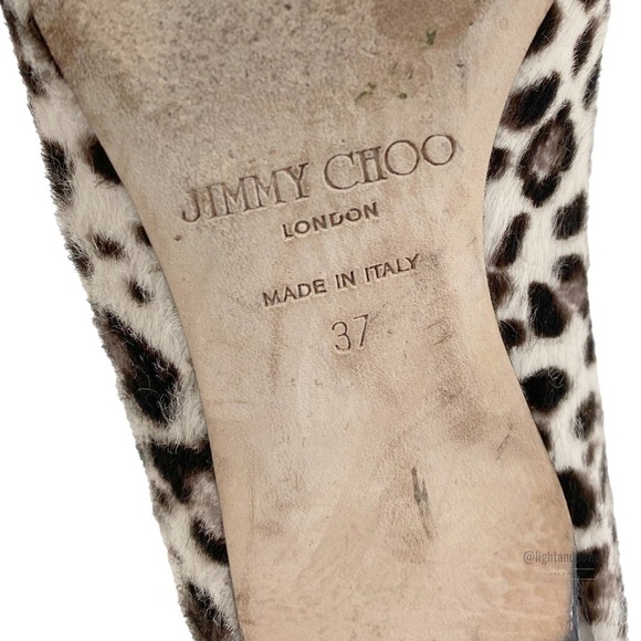 Jimmy Choo Point Toe Pony Hair Ballet Flats Sz 37 - Picture 3 of 12